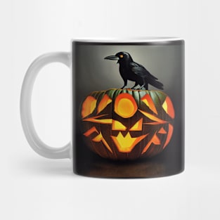 Crow and Jack o'Lantern Mug